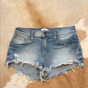 Pistola Distressed Blue Jean Shorts